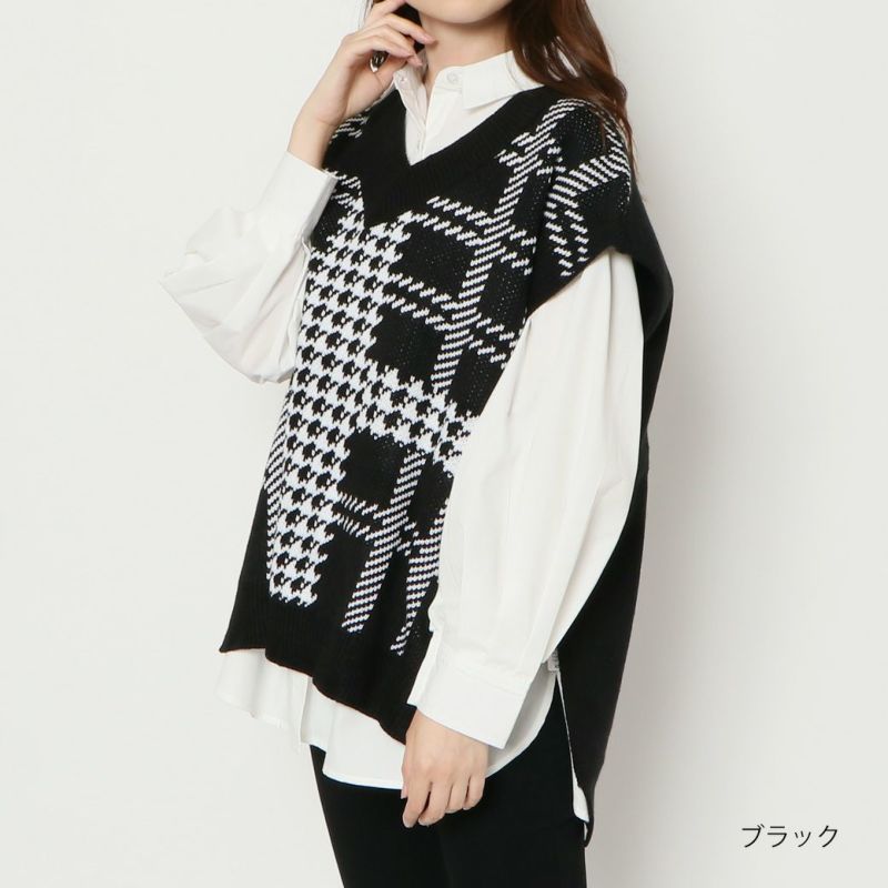 CINOH◆ニットベスト(薄手)/FREE/コットン/GRY/無地/23SKN500/23SS CINOH(チノ) / ニットベスト(薄手)/FREE/コットン/GRY/無地