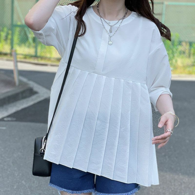 プリーツペプラムブラウス | GORGE