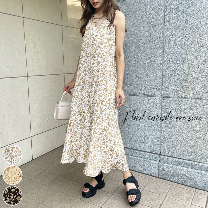 caramel 花柄ワンピ　18m 花柄ワンピース ハート柄 シフォン[品番：JSFW0010960]｜JS