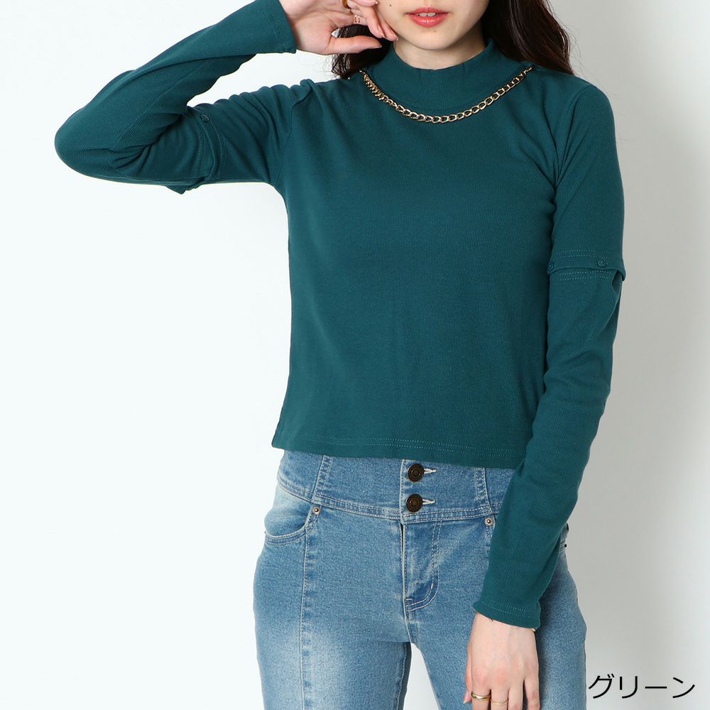 チェーン付きプチハイテレコトップス | GORGE