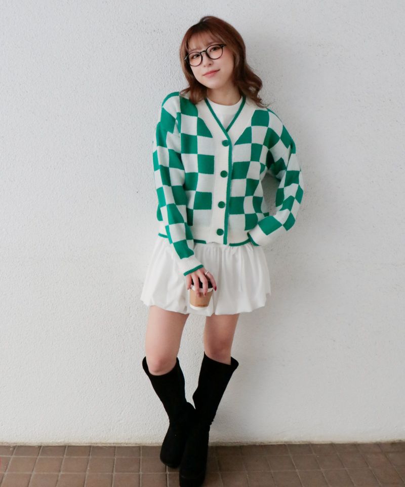 チェック柄カーディガン | GORGE