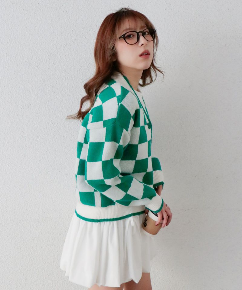 チェック柄カーディガン | GORGE