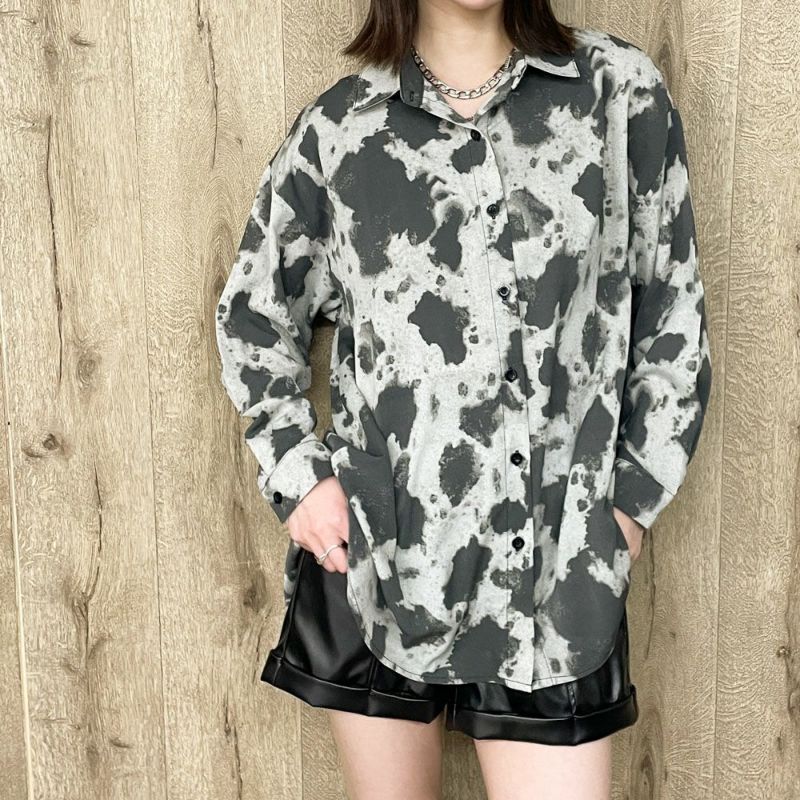 Diesel タイダイ柄 グレー 長袖Tシャツ タイダイ柄ロンT（Tシャツ/カットソー）｜sedacle（セダクル）の