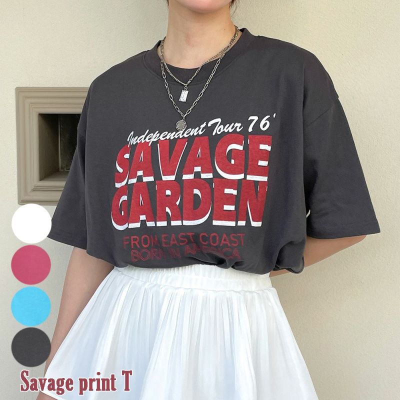 ＳＡＶＡＧＥプリントＴシャツ | GORGE