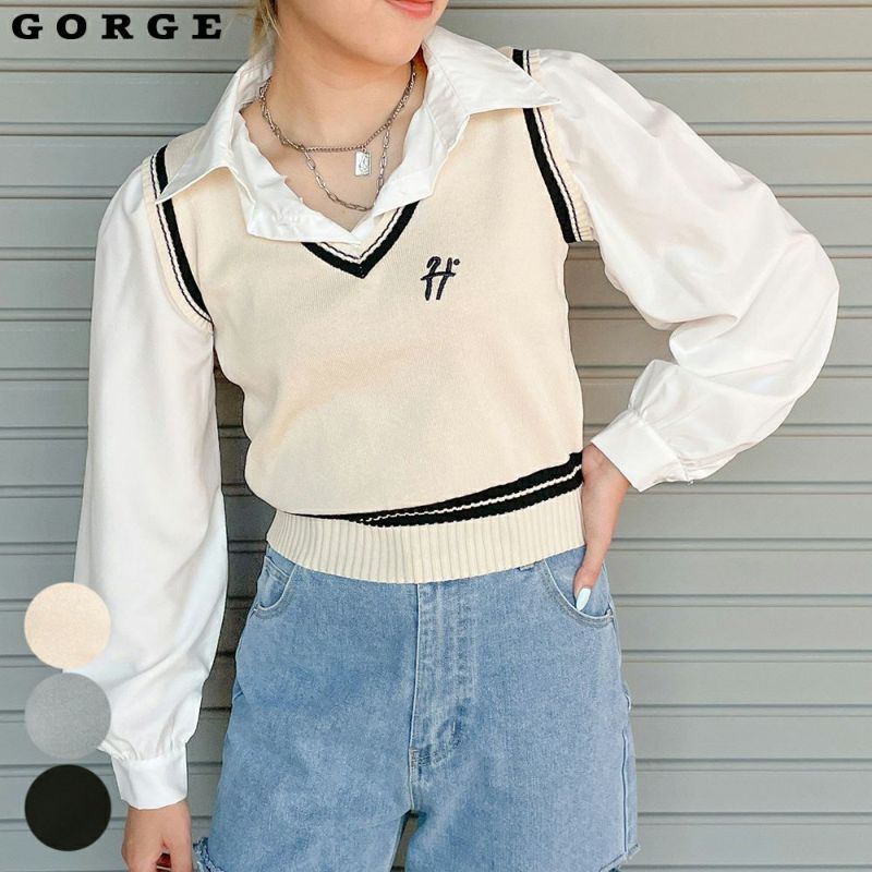 レイヤードベスト＋シャツ | GORGE