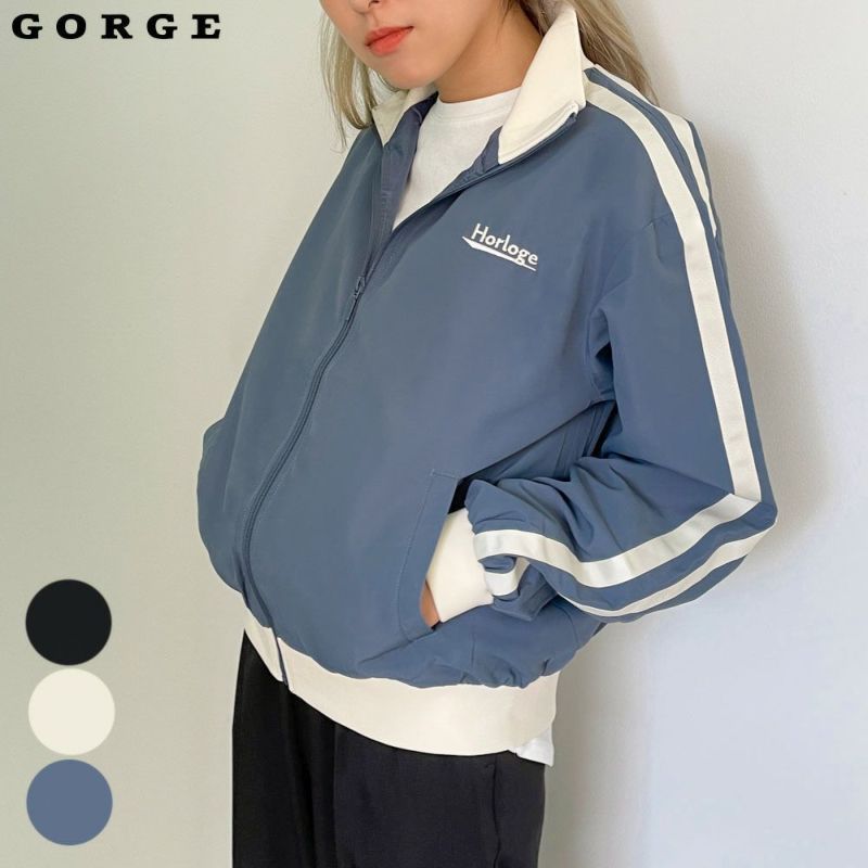 袖ライン刺しゅうブルゾン | GORGE