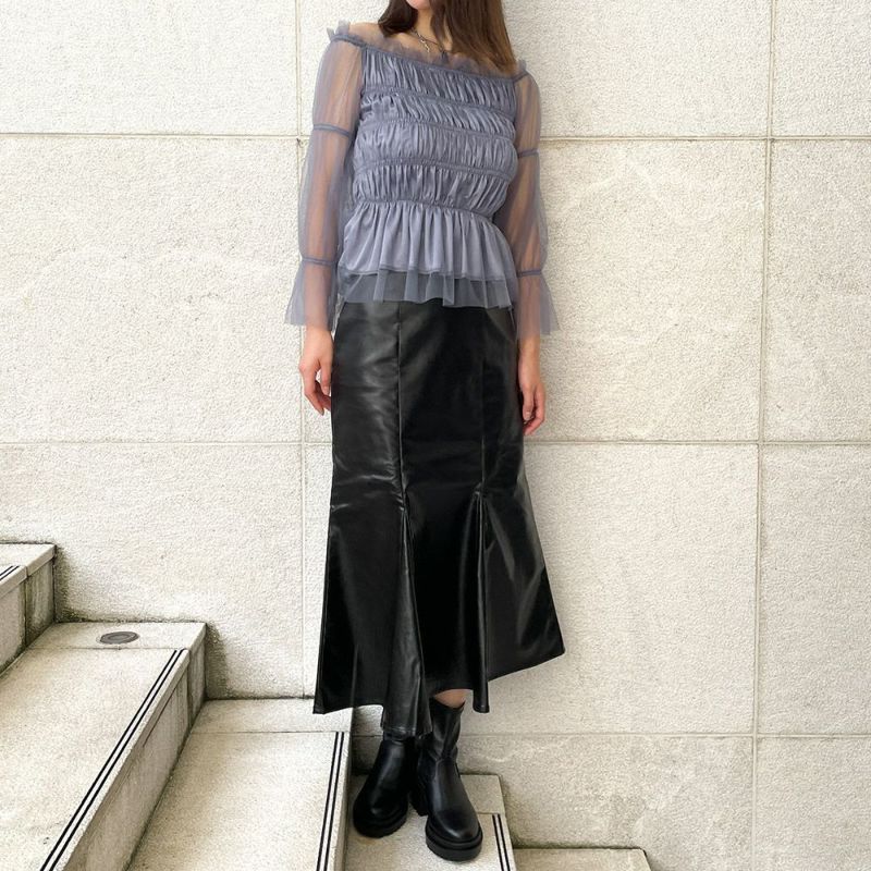 フェイクレザーマーメイドスカート | GORGE