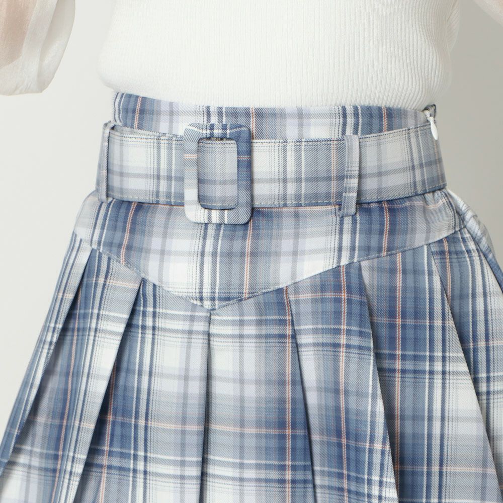 ベルト付きチェックプリーツスカート | GORGE