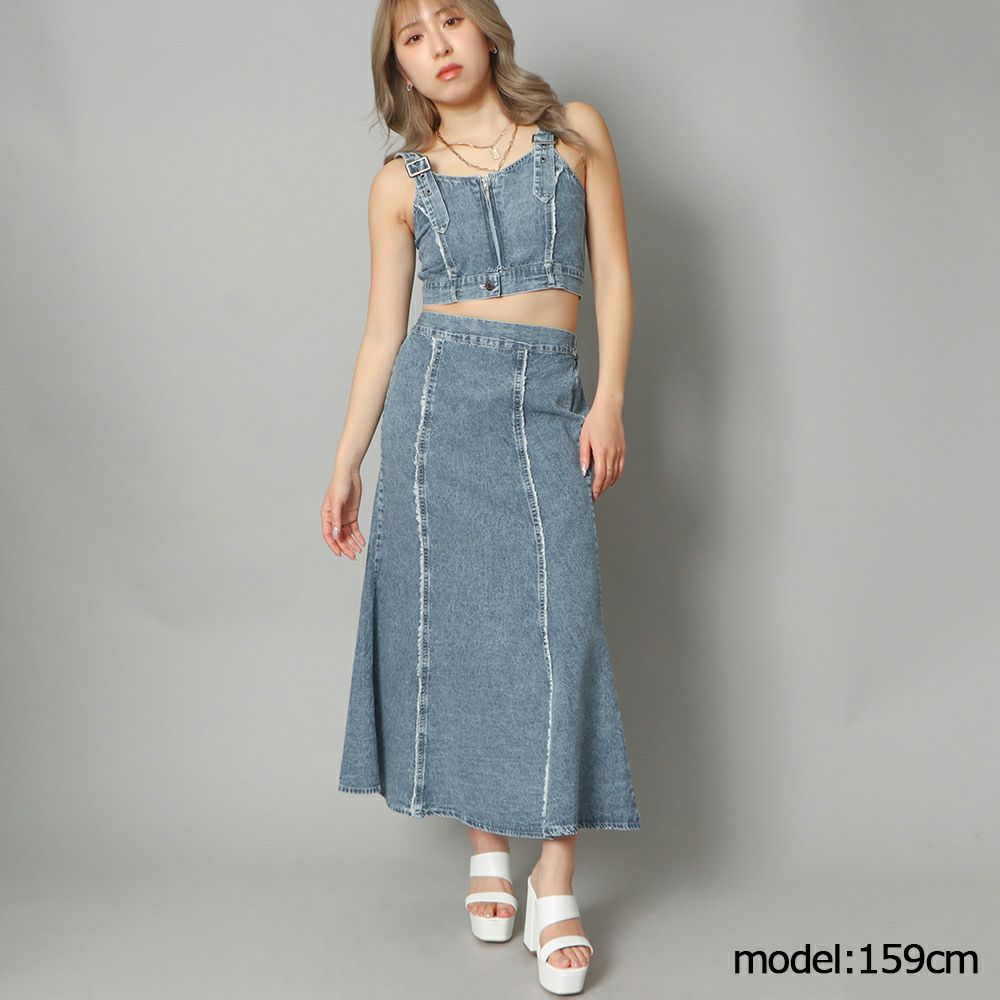 GGパターン デニムスカート Pre SALE】atelier SOMETHING BIG POCKET SKIRT/ビッグポケットデニム