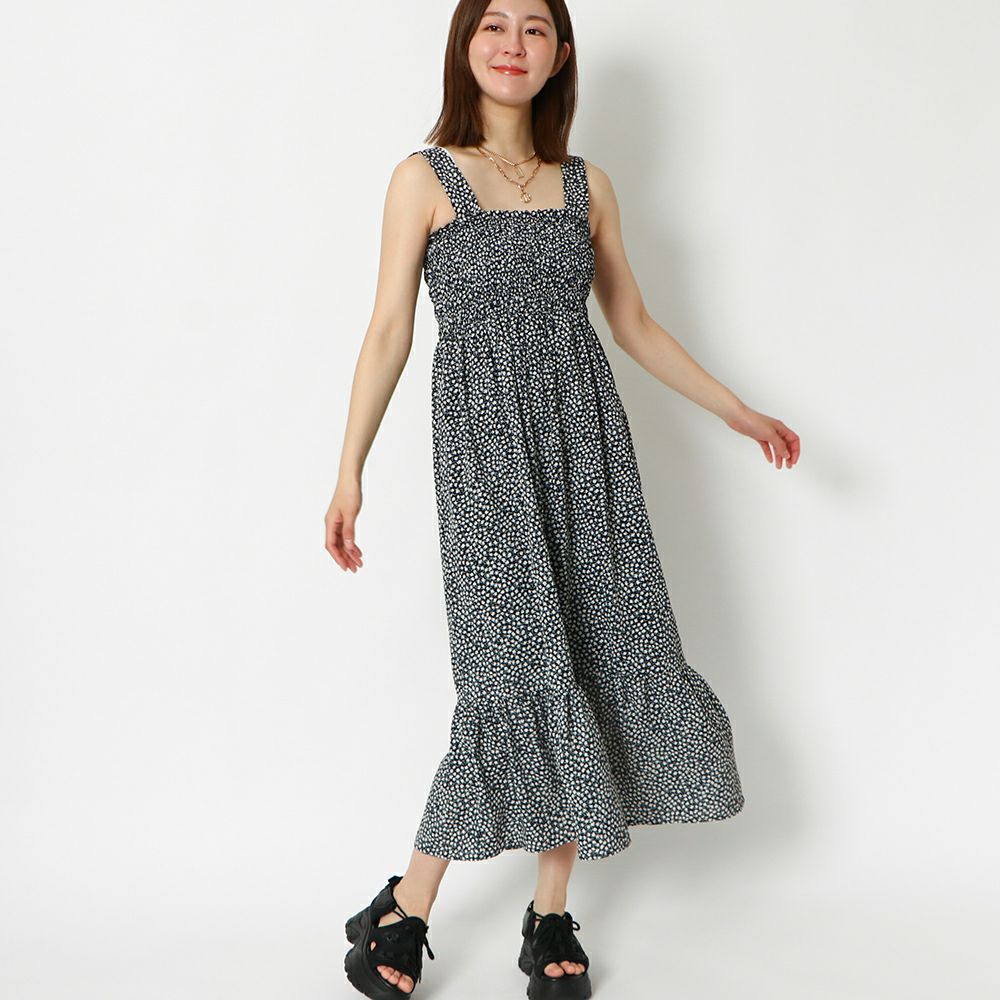 風になびく裾フリル》小花柄で魅せる旬顔ワンピ | GORGE