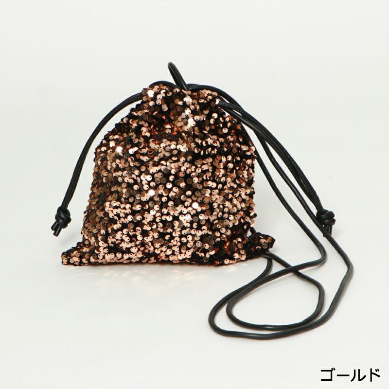きらめきスパンコール×巾着型》ミニショルダーバッグ | GORGE