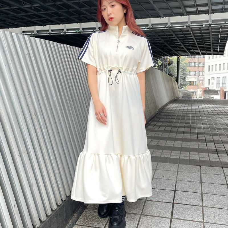 イッサロンドン ジャージ シルク 美ライン ワンピース ブラウン