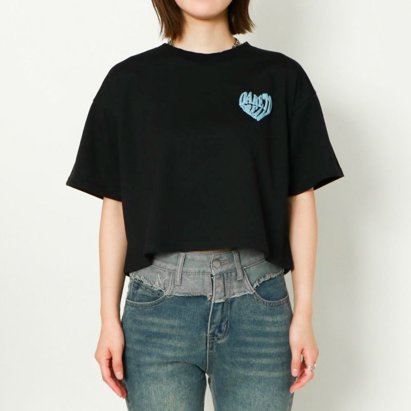 ベリエちゃん ラメプリントTシャツ　ブラック ベリエちゃん ラメプリントTシャツ(F(バスト79-94cm) オフ