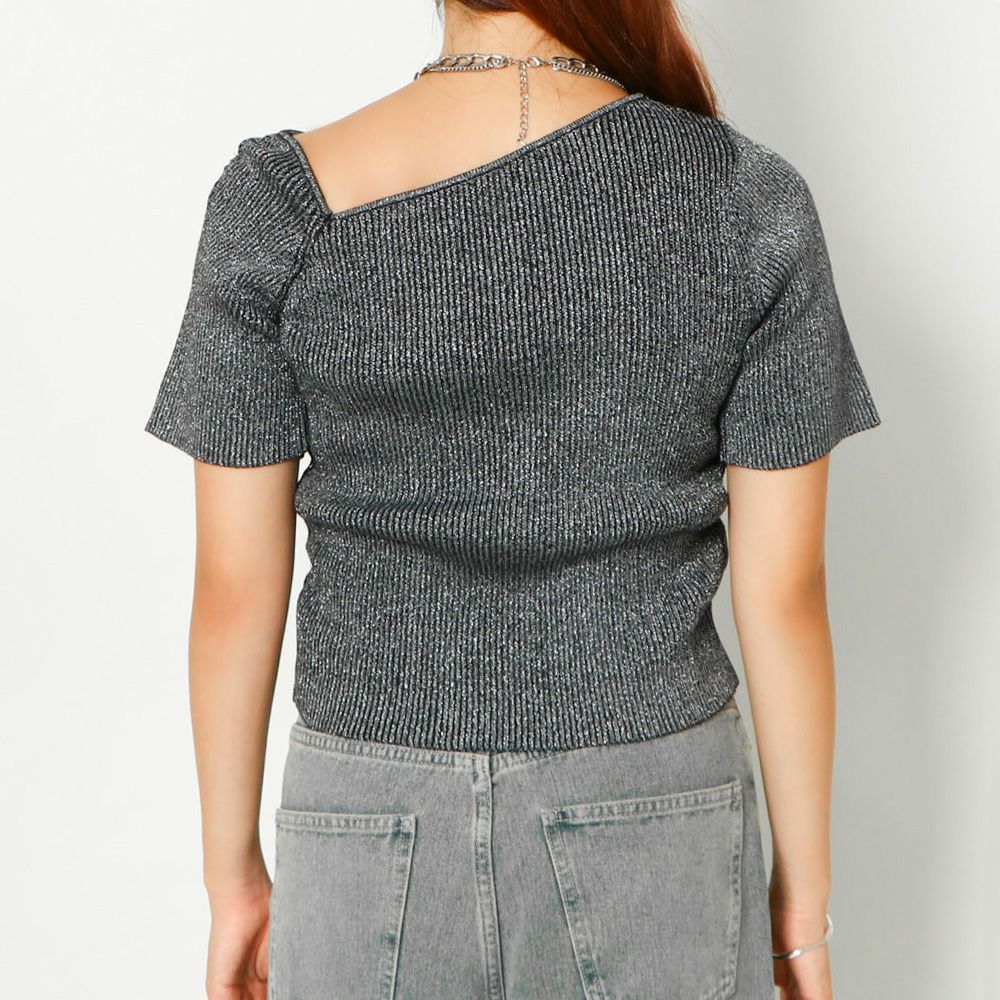 アシメギャザーニットプルオーバー | GORGE