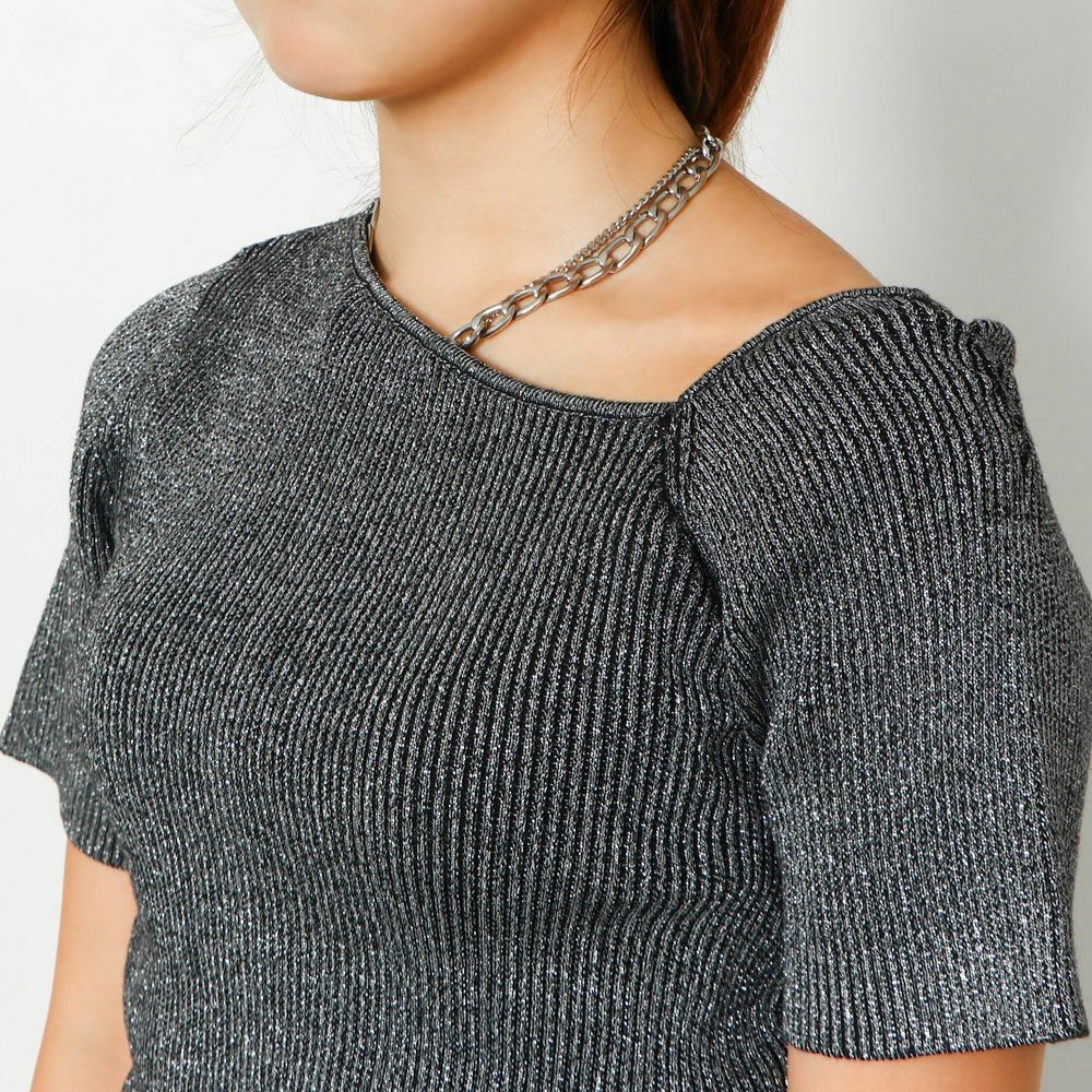 アシメギャザーニットプルオーバー | GORGE