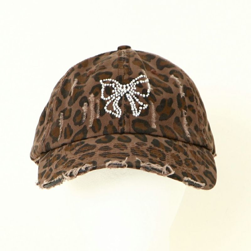 9090girl ヒョウ柄 ストーンキャップ 9090 girl Numbering Studs Cap ヒョウ柄 レオパード - メルカリ