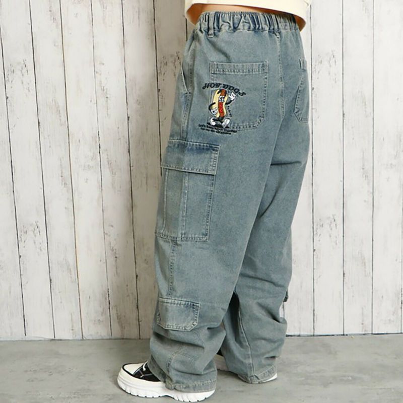 新色登場】刺しゅうカーゴデニムパンツ | GORGE