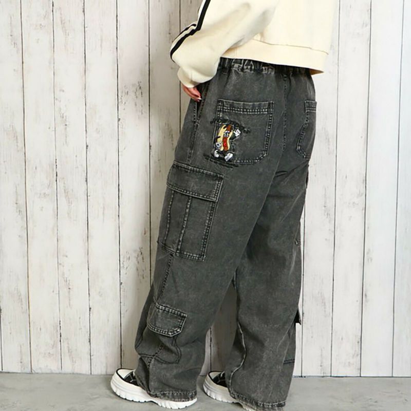 新色登場】刺しゅうカーゴデニムパンツ | GORGE