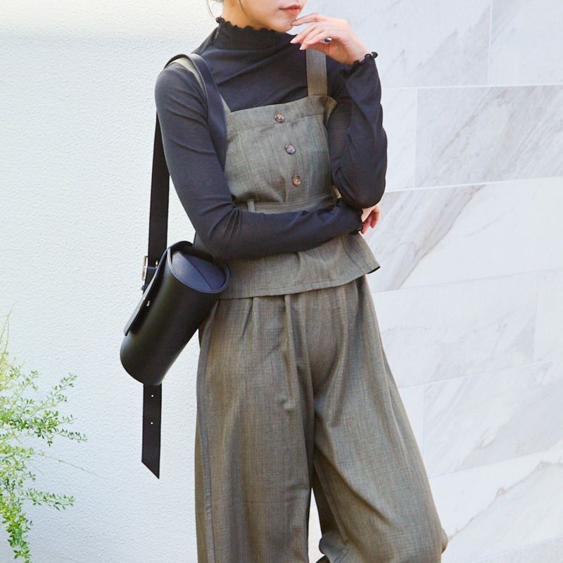 ウエストリボン×セットアップ》レディース ビスチェ＆ワイドパンツ