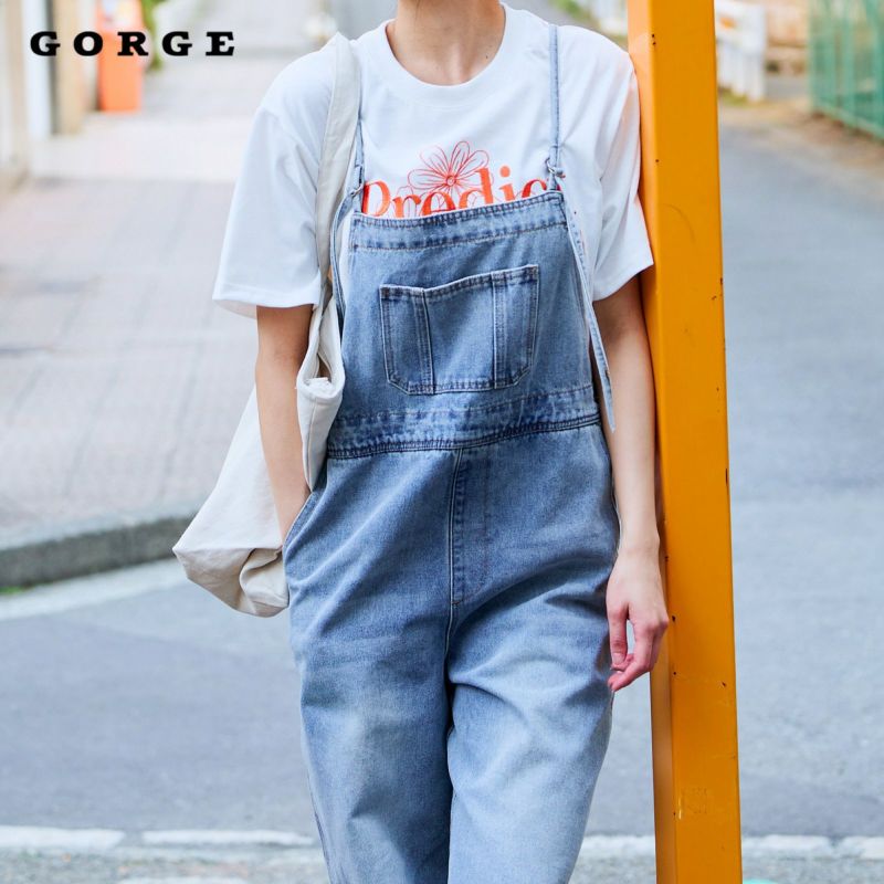 華奢ストラップ×美シルエット》レディース デニムキャミ