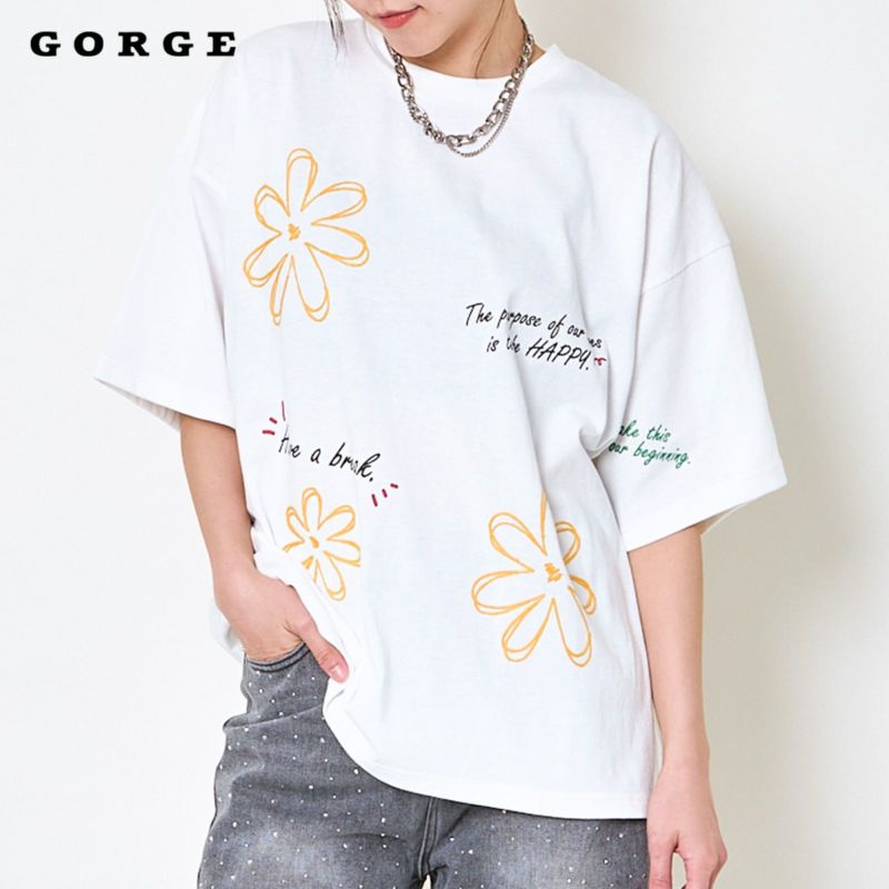今期新作DSC / 筆記体ロゴ刺繍天竺Tシャツ DSC 筆記体ロゴ刺繍天竺Tシャツ | Co * BLOG
