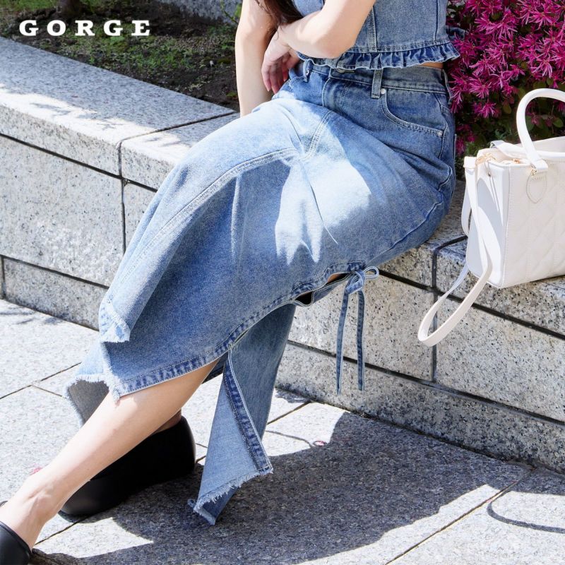デニムリボンスカート | GORGE
