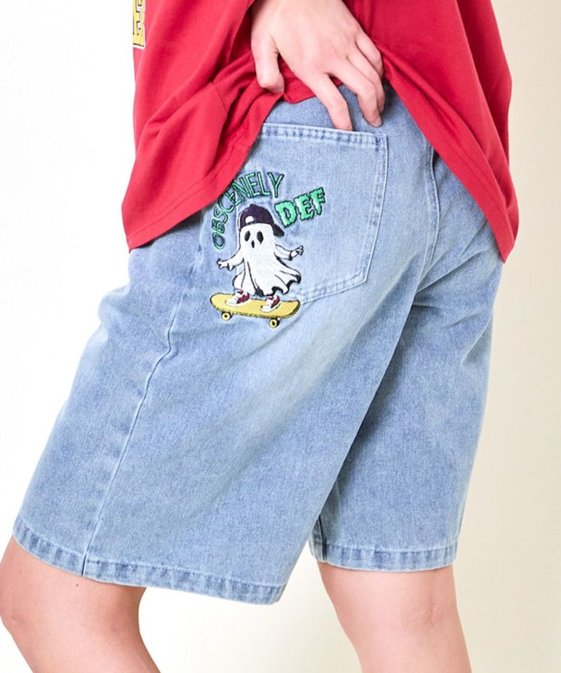 デニム刺繍ハーフパンツ | GORGE