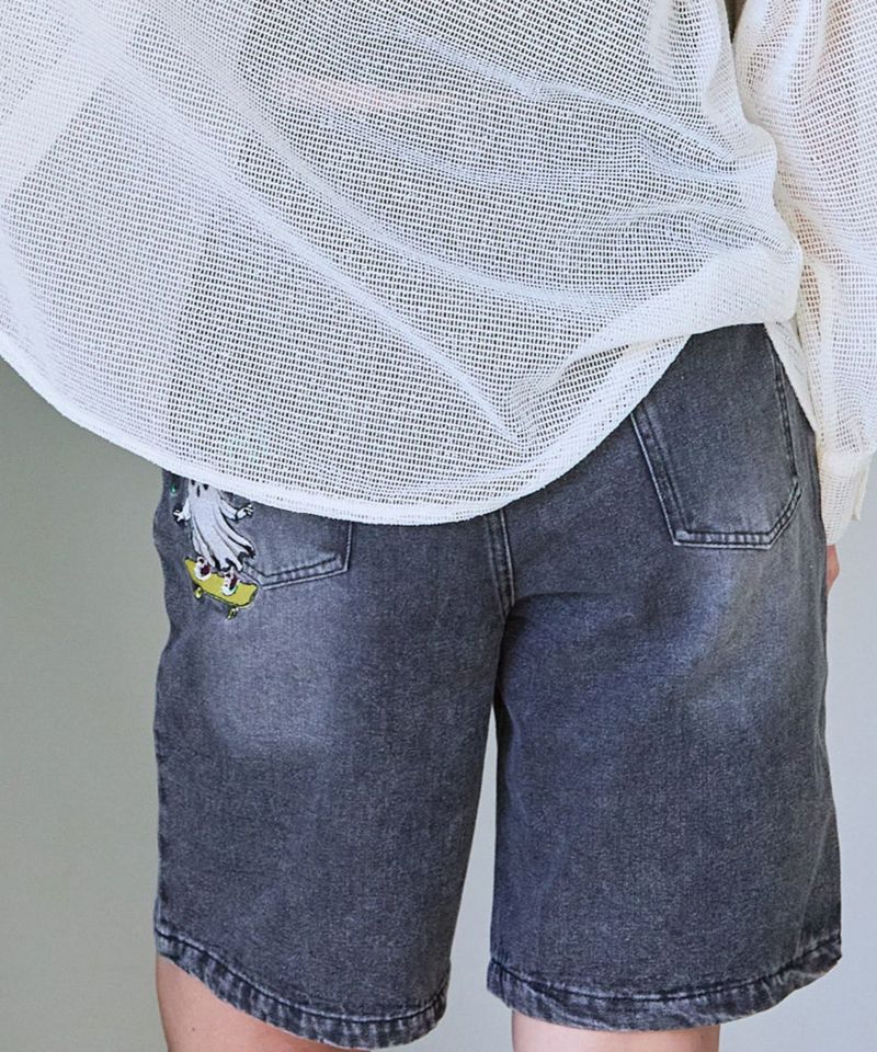 デニム刺繍ハーフパンツ | GORGE