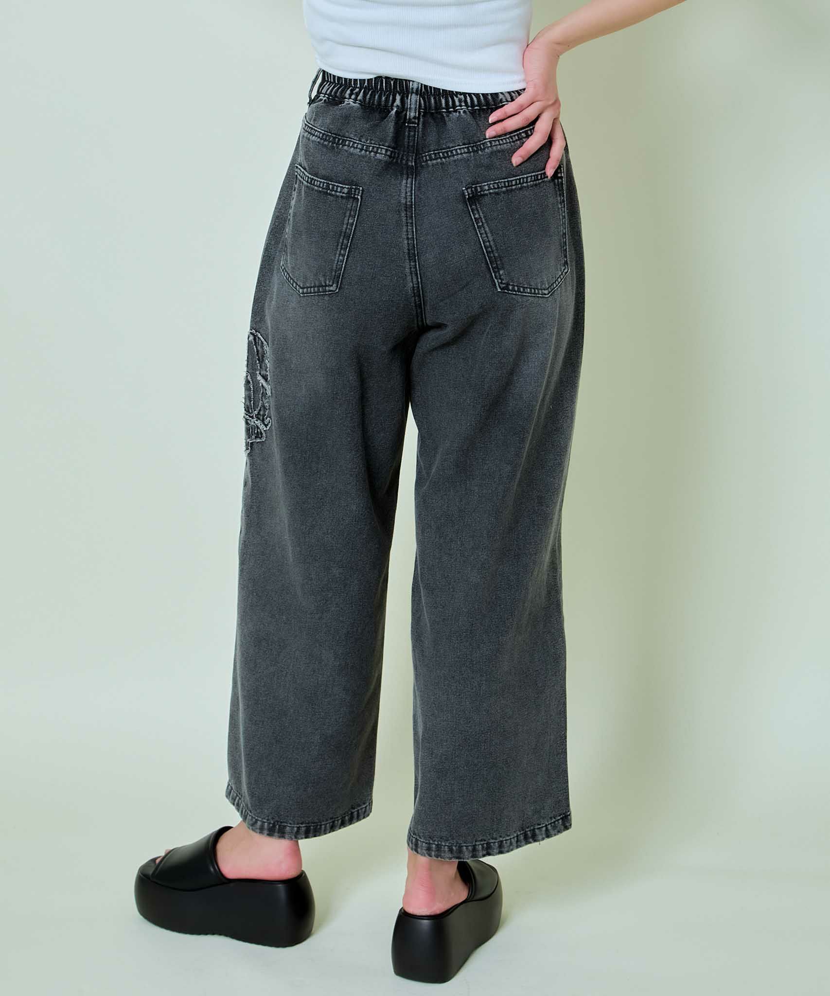 ハートタタキツケダメージデニムパンツ | GORGE