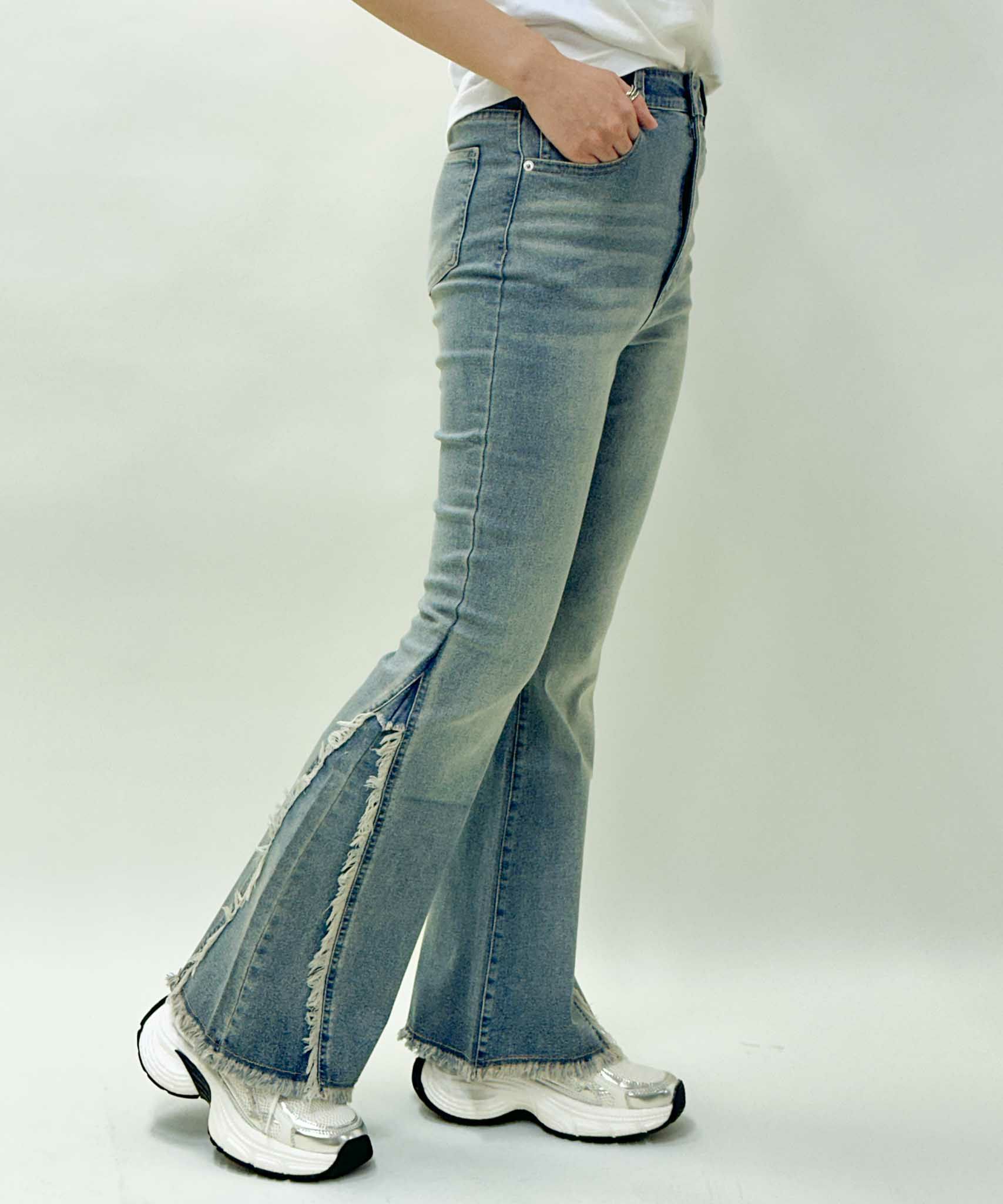 デニムフリンジフレアパンツ | GORGE