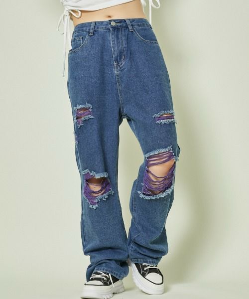 ダークグレー スリムフィット デニムパンツ y2k グランジ お兄系