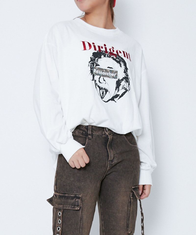 グラフィックプリント》ユニセックス 長袖Tシャツ ロンT