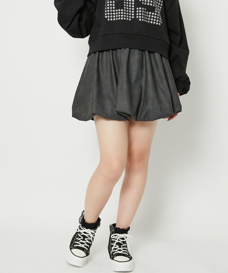 MARS リボン柄 バルーンシルエット ミニスカート DAY CLOSET スカート レディース ゆるかわシルエットリボン