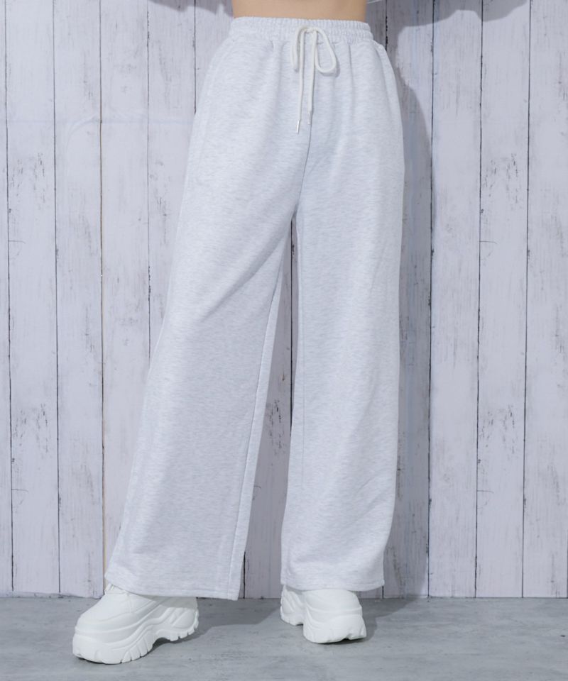 カモフラロゴ×リラックス》レディース 裏毛 スウェットワイドパンツ