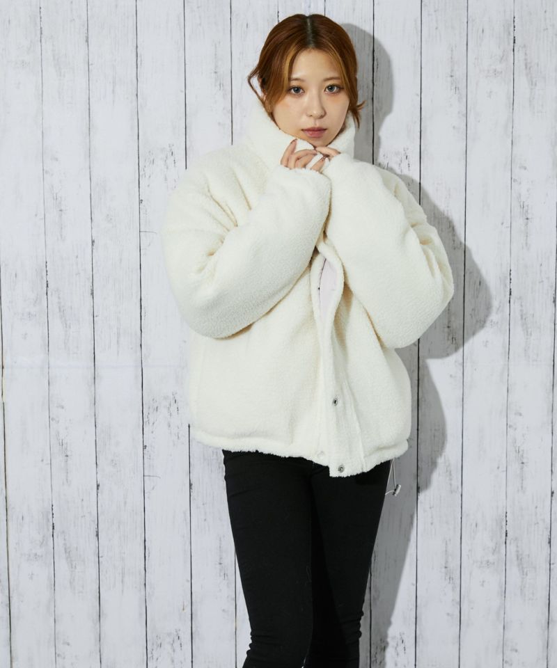 あ*ぼ様 秋冬物　【新品未使用】45R　ホワイトコットンジャケット　2つ星でサイ フリンジミックスツィード ノーカラージャケット(ジャケット)｜EPOCA