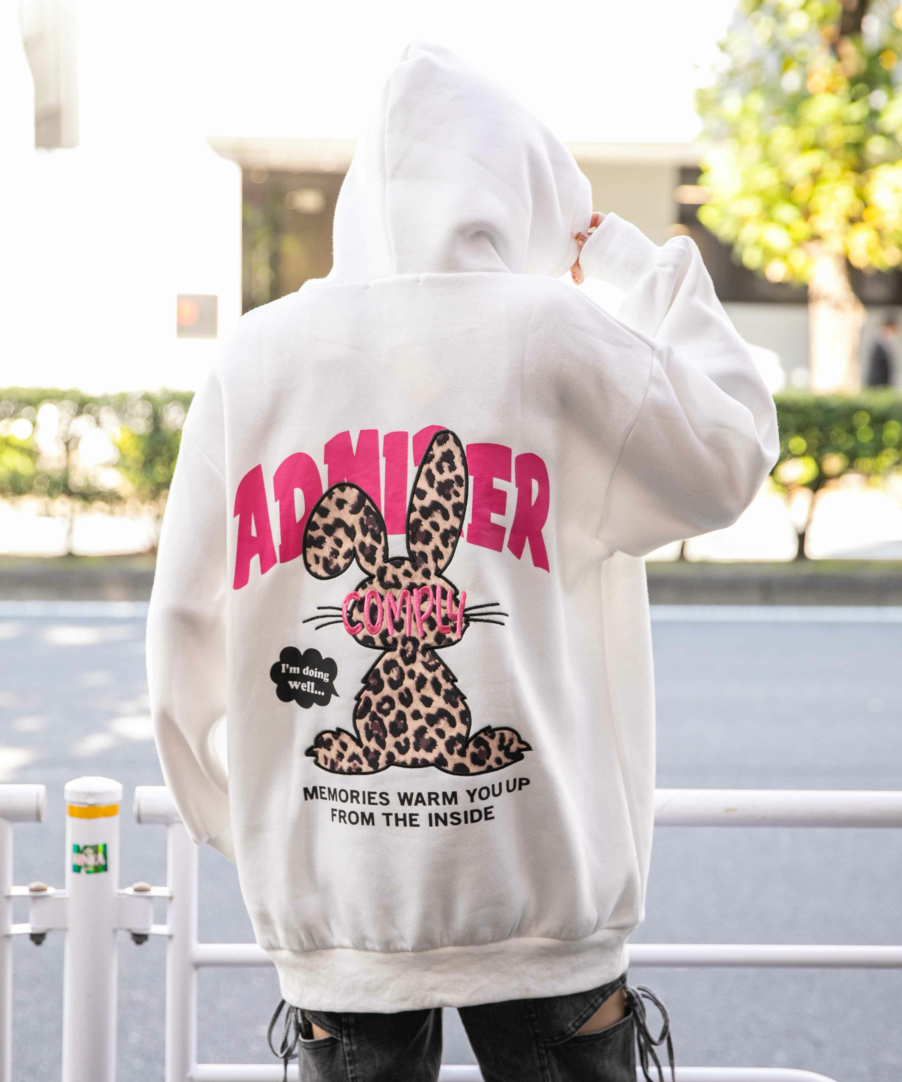 バックラビット×ロゴ刺繍》レディース 裏起毛 プルパーカー スウェット