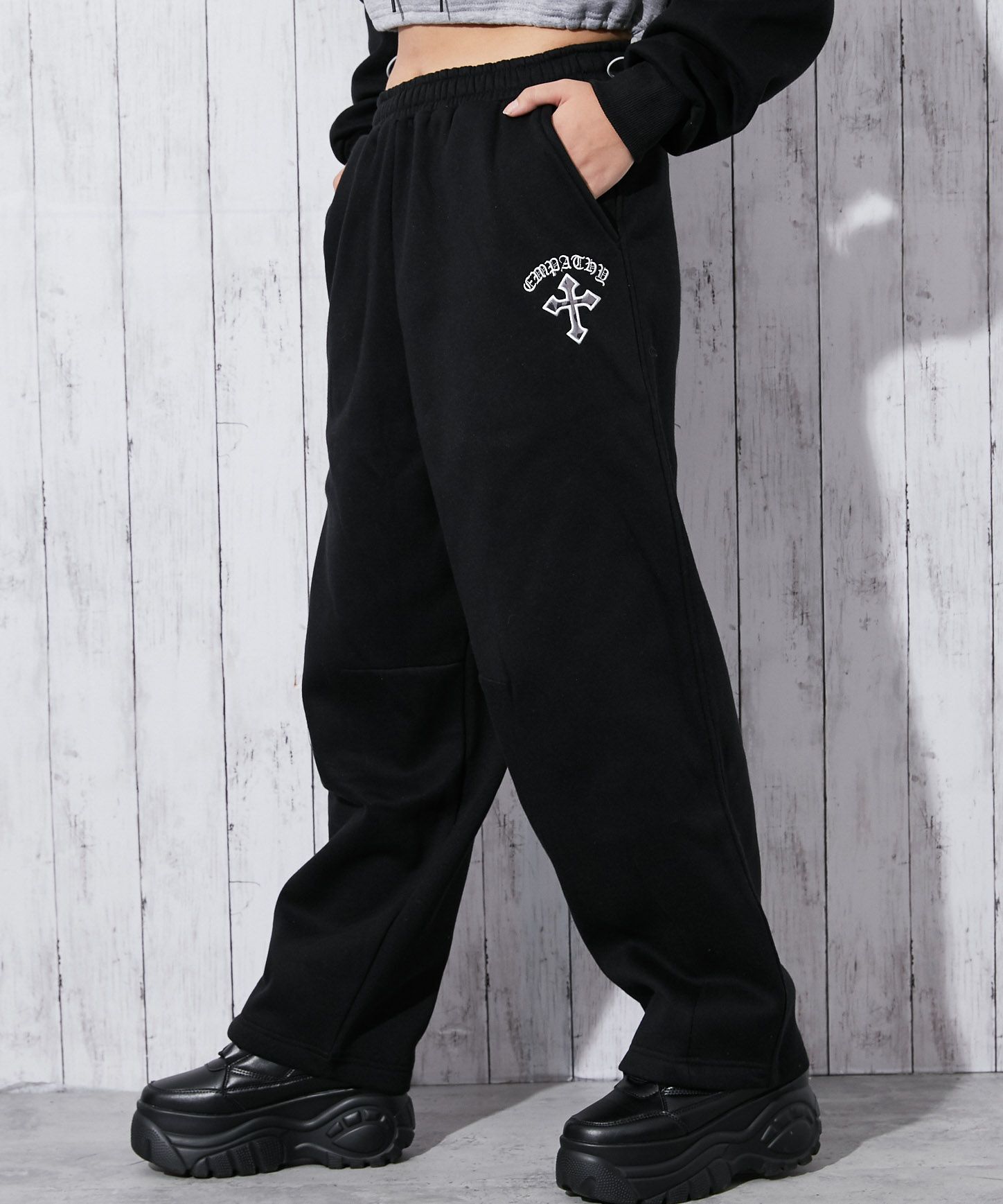 クロスロゴ×リラックスシルエット》裏起毛セットアップ対応