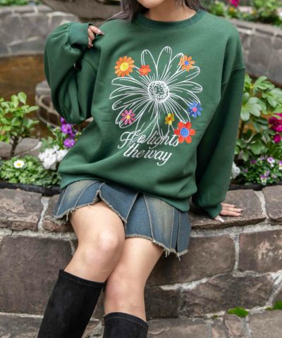 DRIES VAN NOTEN 植物柄刺繍 スウェット Small DRIES VAN NOTEN 植物柄刺繍 スウェット Small DRIES VAN NOTEN 植物柄