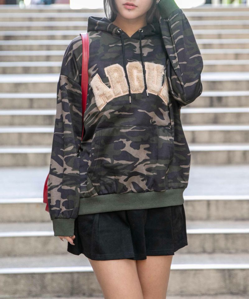 ファーパッチARGUEロゴ》裏起毛スウェットパーカー 秋冬◎ | GORGE