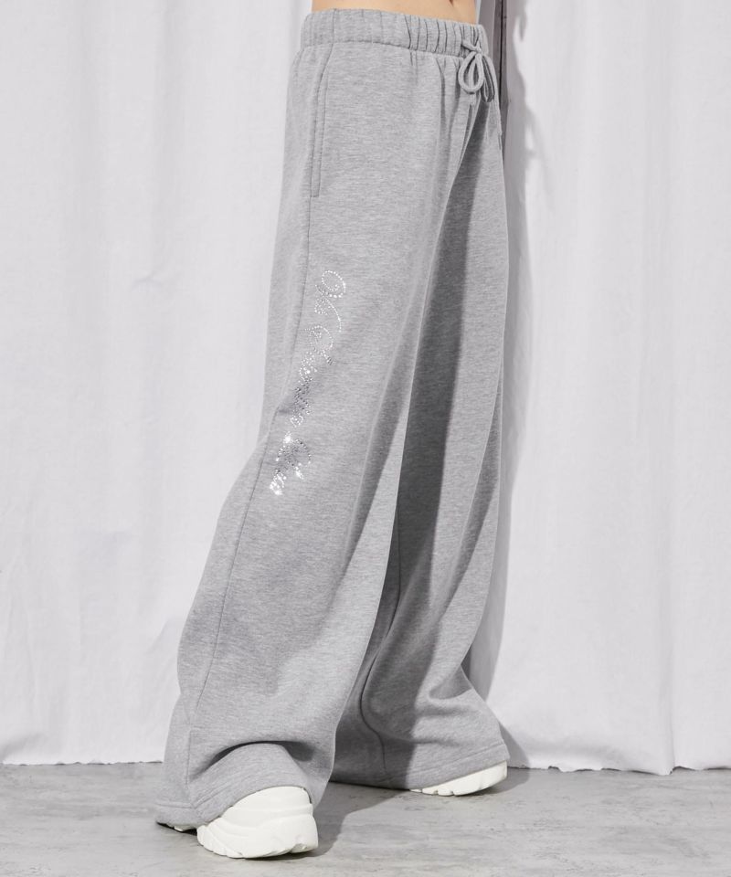 ストーンロゴ×ワイド》ゆるシルエット◎ 裏起毛 ストリート スウェット