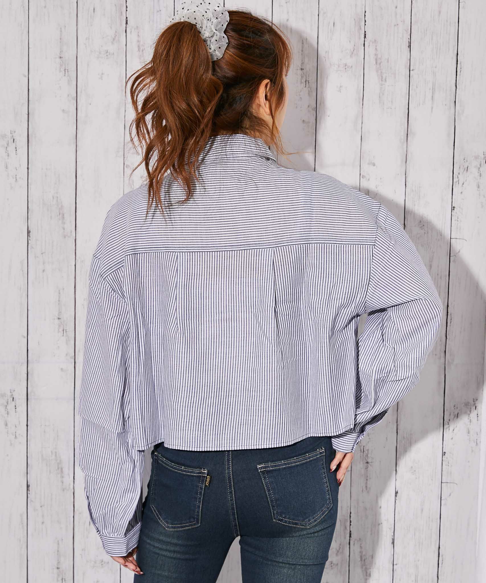 ダブルドロスト・ストライプ》シャツ／フェミニン×Y2K／春夏／全3